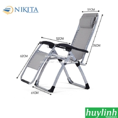 Ghế xếp gấp thư giãn Nikita NKT-2039 - Tải trọng 120kg