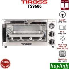 Lò nướng điện Tiross TS9606 - 14 lít - 3 chức năng nướng