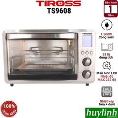 Lò nướng đối lưu Tiross TS9608 - 28 lít - 1500W - Màn hình LCD