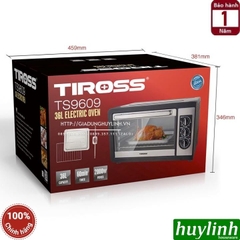 Lò nướng đối lưu Tiross TS9609 - 36 lít - 2000W - 8 chức năng nướng