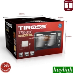 Lò nướng đối lưu Tiross TS9608 - 28 lít - 1500W - Màn hình LCD