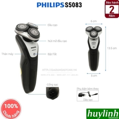 Máy cạo râu khô và ướt Philips S5083/03 - Chính hãng