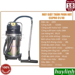 Máy giặt thảm phun hút Clepro C1/40 - 40 lít