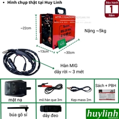 Máy hàn Sasuke MIG 200 mini NEW - 3 chức năng - Tặng kèm 1 cuộn dây 1kg - Dây mig rời 3 mét