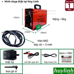 Máy hàn Sasuke MIG 200 mini NEW - 3 chức năng - Tặng kèm 1 cuộn dây 1kg - Dây mig rời 3 mét