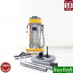 Máy hút bụi công nghiệp khô và ướt HiClean HC90 - 90 lít - 3200W - 2 Motor lõi đồng