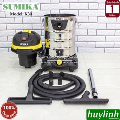 Máy hút bụi công nghiệp khô và ướt Sumika K30 - 30 lít - 1800W - Motor lõi đồng