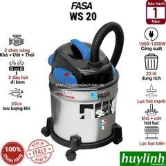 Máy hút bụi 3 chức năng Fasa WS20 - Dung tích 20 lít - Made in Italy