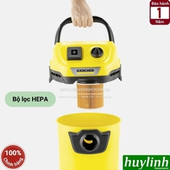 Máy hút bụi khô và ướt Karcher WD3P V - Dung tích 17 lít - Made in Romania