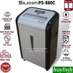 Máy hủy tài liệu Silicon PS-880C - 17 tờ/lần - 26 lít