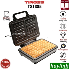 Máy làm bánh Waffle Tiross TS1385 - Khuôn đôi - 1000W