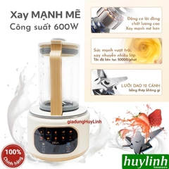 Máy làm sữa hạt Seka E500 - Có chống ồn - 1.5 lít - Tiếng Việt - 9 Chức năng