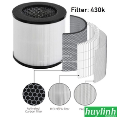 Máy lọc không khí Fujie AP300 - 16m2 - Hepa 3M - Điều khiển Wifi