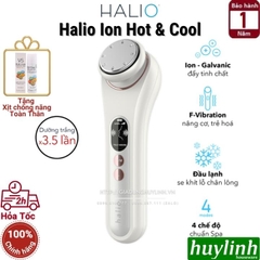 Máy massage đẩy tinh chất dưỡng trắng Halio Ion Hot & Cool - Tặng xịt chống nắng Toàn Thân