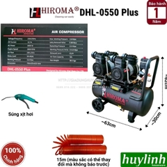 Máy nén khí không dầu Hiroma DHL-0550 Plus - 50 lít