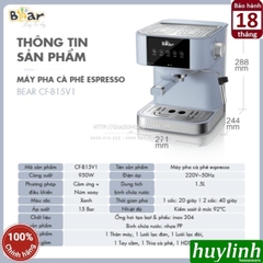 Máy pha cà phê Espresso Bear CF-B15V1 - Pha 1 - 2 tách tự động