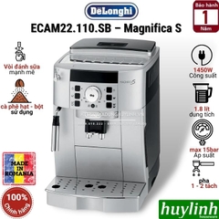 Máy pha cà phê tự động Delonghi ECAM22.110.B - Made in Châu Âu