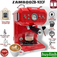 Máy pha cà phê Espresso Zamboo ZB-92CF - Tặng 500gr cafe hạt