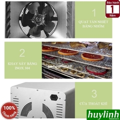 Máy sấy thực phẩm - trái cây Tiross TS9684 - 700W - 6 khay INOX