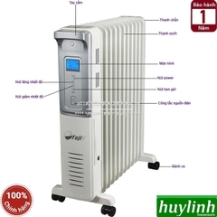 Máy sưởi dầu 11 thanh Fujie OFR4411 - Hẹn giờ + Giá Phơi