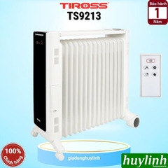 Máy sưởi dầu 13 thanh Tiross TS9213 - Có Điều khiển + Hẹn giờ + Giá phơi