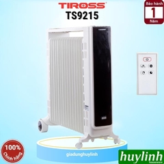 Máy sưởi dầu 15 thanh Tiross TS9215 - Có Điều khiển + Hẹn giờ + Giá phơi