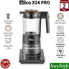 Máy xay nấu sữa hạt Olivo X24 PRO - 1.75 lít - 2100W - Tặng sách công thức