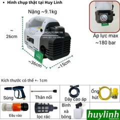 Máy xịt rửa xe Ergen EN-6700 Eco - 2600W - 120 bar - Motor cảm ứng từ lõi đồng