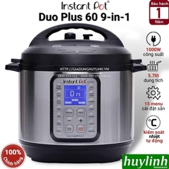 Nồi áp suất điện tử 9 trong 1 Instant POT Duo Plus 60 - 9-in-1 - 5.7 lít - 14 chức năng