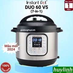 Nồi áp suất điện tử đa năng Instant POT Duo 60 V5 - 7-in-1 - 5.7 lít [Mẫu mới 2024]