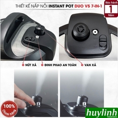 Nồi áp suất điện tử đa năng Instant POT Duo 60 V5 - 7-in-1 - 5.7 lít [Mẫu mới 2024]