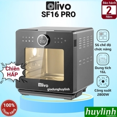 Nồi chiên không dầu - hấp hơi nước Olivo SF16 PRO - 16 lít - 52 menu