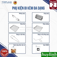 Nồi chiên - hấp hơi nước siêu nhiệt Tapuho TSF16 - 16 lít - 60 Chức năng