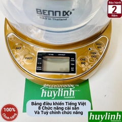 Nồi chưng yến, nấu cháo chậm thố thuỷ tinh Bennix BN-07SLC - 0.7 lít