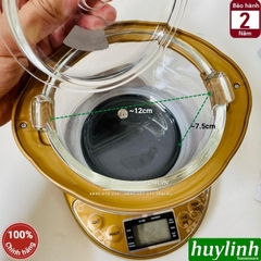 Nồi chưng yến, nấu cháo chậm thố thuỷ tinh Bennix BN-07SLC - 0.7 lít