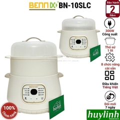 Nồi nấu cháo, chưng yến, hầm cách thuỷ Bennix BN-10SLC - 1 lít - kèm xửng hấp