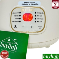 Nồi nấu cháo, chưng yến, hầm cách thuỷ Bennix BN-10SLC - 1 lít - kèm xửng hấp