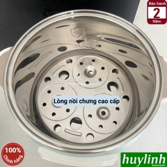 Nồi nấu chậm - chưng yến cách thuỷ Bennix BN-22CWG - thố lớn 2.2 lít - 3 thố nhỏ 0.45 lít