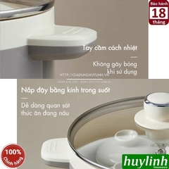 Nồi nấu chậm - chưng yến - hầm cách thuỷ Bear DDG-B25Q3 - 4 thố 400ml + 1 thố 2.5 lít