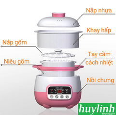 Nồi Nấu Cháo Cách Thủy Và Hấp Song Anh SA600 - 0.8 Lít