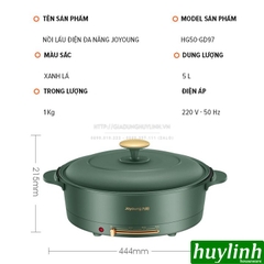 Nồi lẩu điện 2 ngăn Joyoung HG50-GD97 - 5 lít