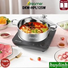 Nồi lẩu 3 lớp đáy từ Dreamer DKW-HPL125W - Đường kính 25cm