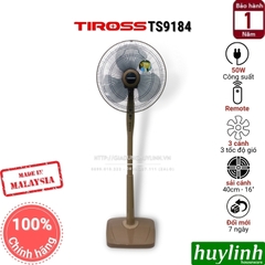 Quạt cây đứng Tiross TS9184 - Malaysia - Có Remote