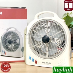 Quạt sạc tích điện để bàn Makxim MK-DN-3221 - Kèm đèn LED