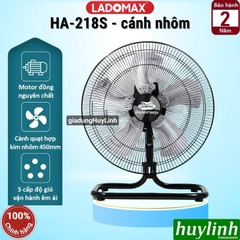 Quạt sàn 5 cánh nhôm Ladomax HA-218S - 145W - 5 tốc độ gió