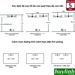 Quạt trần cánh gỗ Kim Thuận Phong KTP15G - 75W - Bảo hành 3 năm