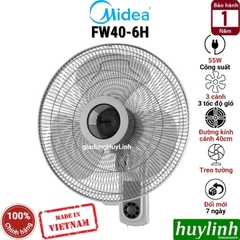 Quạt treo tường Midea FW40-6H - 55W - 3 cánh