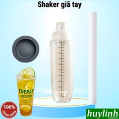 Bộ Shaker nhựa - trà chanh giã tay 700ml - 1000ml - Shaker 4 mảnh