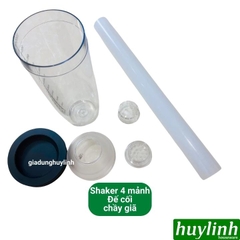 Bộ Shaker nhựa - trà chanh giã tay 700ml - 1000ml - Shaker 4 mảnh