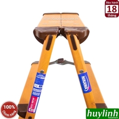 Thang nhôm chữ A Nikawa NKD-04 NEW - 4 bậc - cao 100cm - màu vân gỗ